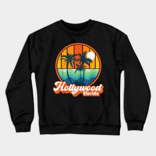 Hollywood Florida Summer Vacation Beach Souvenirs Crewneck Sweatshirt